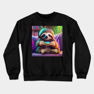 Gamer Sloth Crewneck Sweatshirt